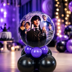 Wednesday Movie Airfill Mini Balloon Column Kit - 13pc